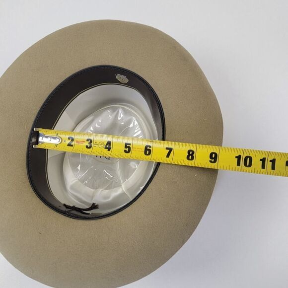 Dobbs Fifth Ave New York Mahoney Tan Beige Wool Men's Hat Sz 7 Fedora Dapper USA - Picture 14 of 16